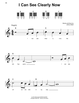 page one of I Can See Clearly Now (Super Easy Piano)