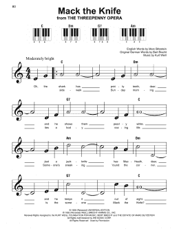 page one of Mack The Knife (Super Easy Piano)