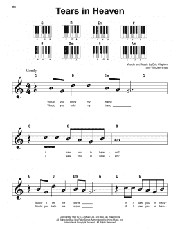 page one of Tears In Heaven (Super Easy Piano)