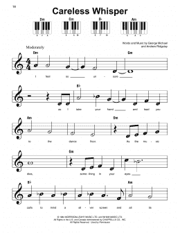 page one of Careless Whisper (Super Easy Piano)