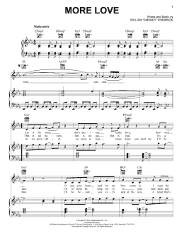 page one of More Love (Piano, Vocal & Guitar Chords (Right-Hand Melody))