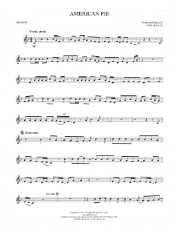 page one of American Pie (Trumpet Solo)
