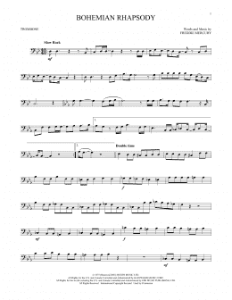 page one of Bohemian Rhapsody (Trombone Solo)