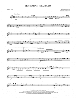 page one of Bohemian Rhapsody (Tenor Sax Solo)