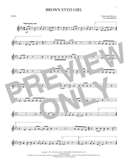 page one of Brown Eyed Girl (French Horn Solo)