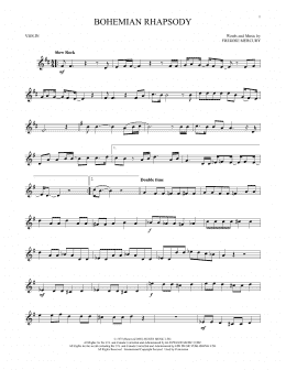 page one of Bohemian Rhapsody (Violin Solo)