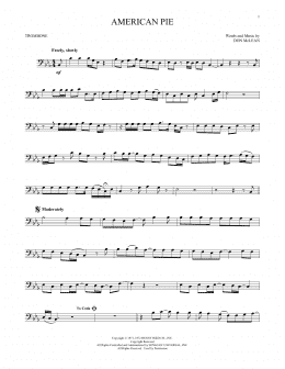 page one of American Pie (Trombone Solo)