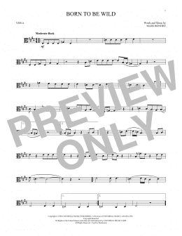 page one of Born To Be Wild (Viola Solo)