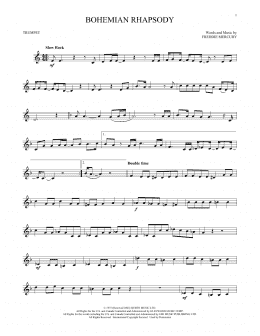 page one of Bohemian Rhapsody (Trumpet Solo)