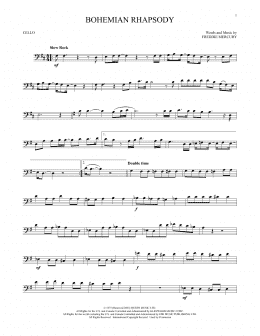 page one of Bohemian Rhapsody (Cello Solo)