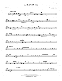 page one of American Pie (Violin Solo)