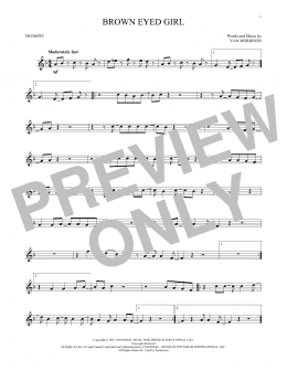 page one of Brown Eyed Girl (Trumpet Solo)