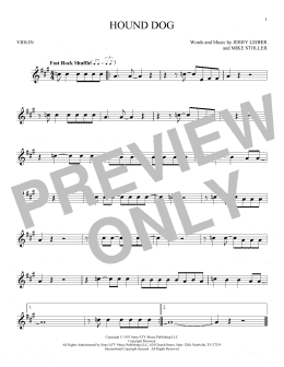 page one of Hound Dog (Violin Solo)