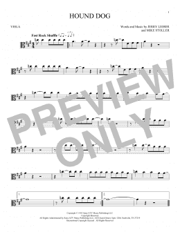 page one of Hound Dog (Viola Solo)