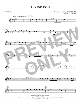 page one of Hound Dog (Tenor Sax Solo)