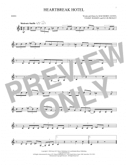 page one of Heartbreak Hotel (French Horn Solo)