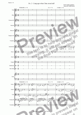 page one of LONG AGO WHEN TIME STOOD STILL (Sopr, orchestra) from the Children's Opera "Analykah"