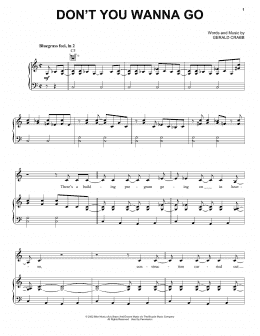 page one of Don't You Wanna Go (Piano, Vocal & Guitar Chords (Right-Hand Melody))