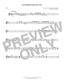 page one of Summertime Blues (French Horn Solo)