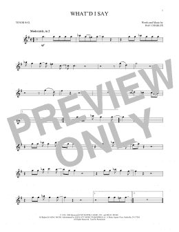 page one of What'd I Say (Tenor Sax Solo)