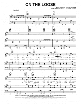 page one of On The Loose (Piano, Vocal & Guitar Chords (Right-Hand Melody))