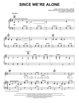page one of Since We're Alone (Piano, Vocal & Guitar Chords (Right-Hand Melody))