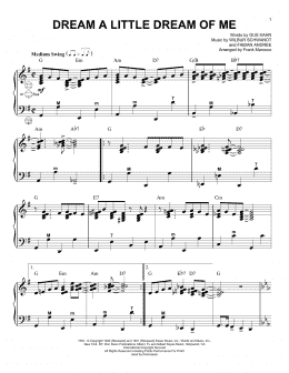 page one of Dream A Little Dream Of Me (Accordion)