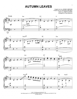 page one of Autumn Leaves (Accordion)