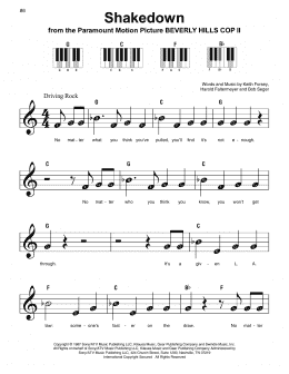 page one of Shakedown (Super Easy Piano)