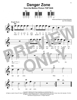 page one of Danger Zone (Super Easy Piano)