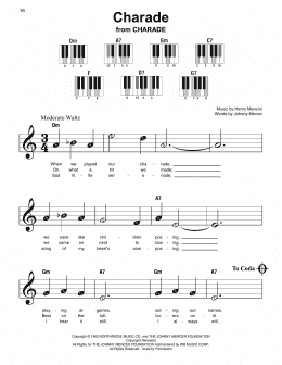 page one of Charade (Super Easy Piano)