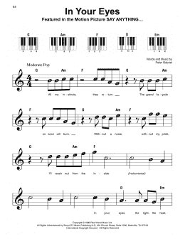 page one of In Your Eyes (Super Easy Piano)