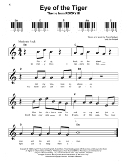 page one of Eye Of The Tiger (Super Easy Piano)