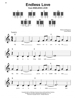 page one of Endless Love (Super Easy Piano)