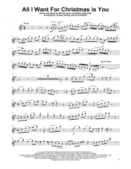 page one of All I Want For Christmas Is You (Violin Solo)