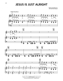 page one of Jesus Is Just Alright (Piano, Vocal & Guitar Chords (Right-Hand Melody))