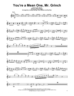 page one of You're A Mean One, Mr. Grinch (Violin Solo)