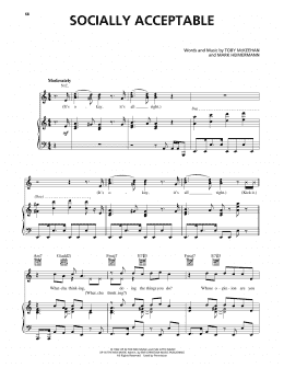page one of Socially Acceptable (Piano, Vocal & Guitar Chords (Right-Hand Melody))