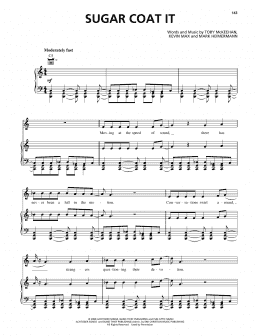 page one of Sugar Coat It (Piano, Vocal & Guitar Chords (Right-Hand Melody))