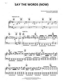 page one of Say The Word (Piano, Vocal & Guitar Chords (Right-Hand Melody))