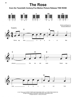 page one of The Rose (Super Easy Piano)