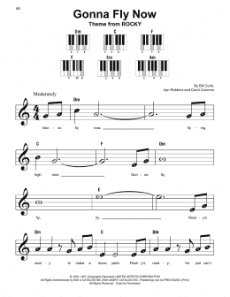 page one of Gonna Fly Now (Theme from Rocky) (Super Easy Piano)