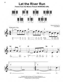 page one of Let The River Run (Super Easy Piano)