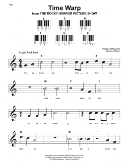 page one of Time Warp (Super Easy Piano)