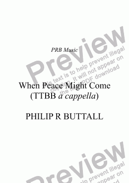 page one of When Peace Might Come (TTBB a cappella)