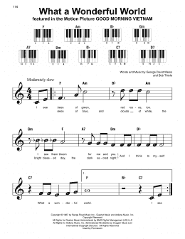 page one of What A Wonderful World (Super Easy Piano)