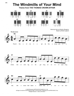 page one of The Windmills Of Your Mind (Super Easy Piano)