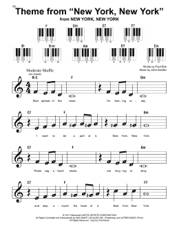 page one of Theme From "New York, New York" (Super Easy Piano)