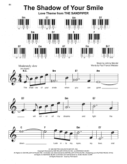 page one of The Shadow Of Your Smile (Super Easy Piano)