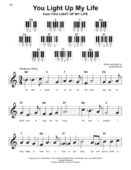 page one of You Light Up My Life (Super Easy Piano)